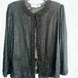 Vintage Laurence Silk Beaded Jacket‎